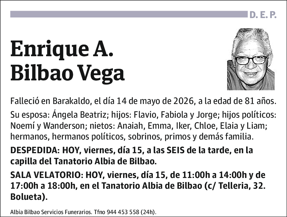 Enrique A. Bilbao Vega
