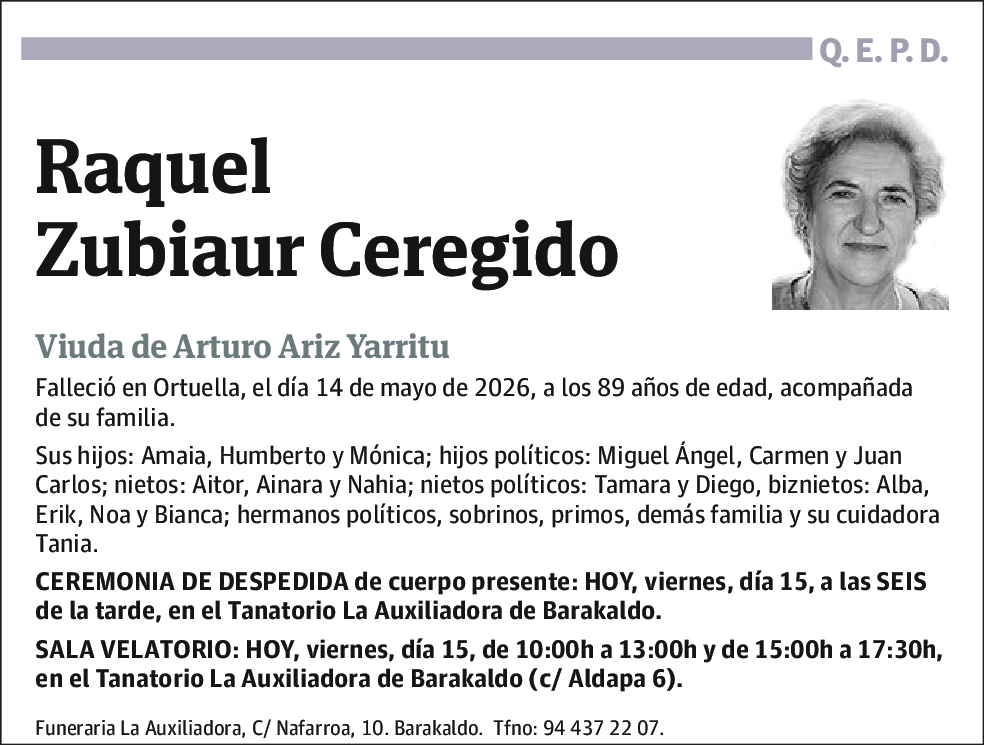 Raquel Zubiaur Ceregido