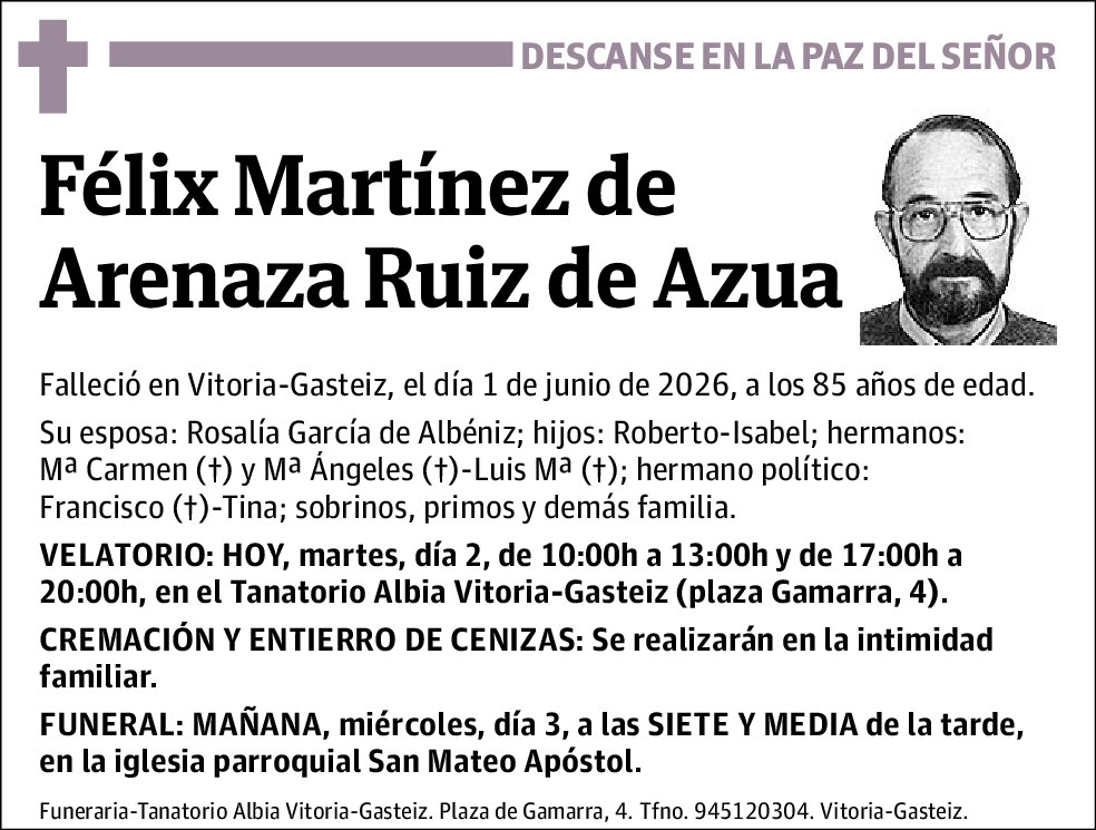 Félix Martínez de Arenaza Ruiz de Azua