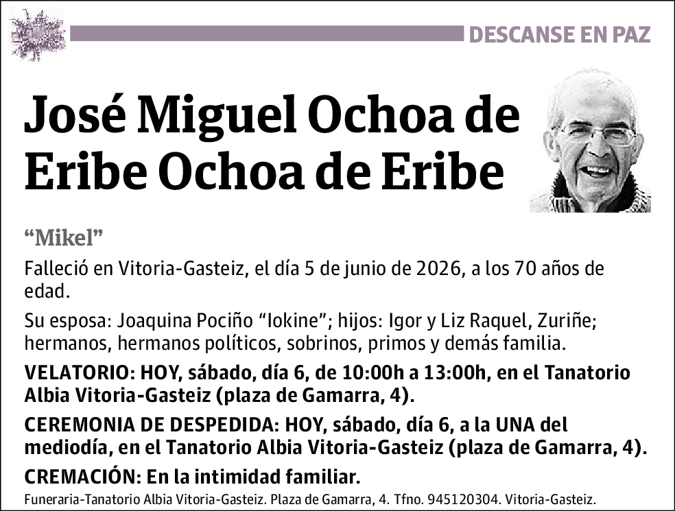 José Miguel Ochoa de Eribe Ochoa de Eriba