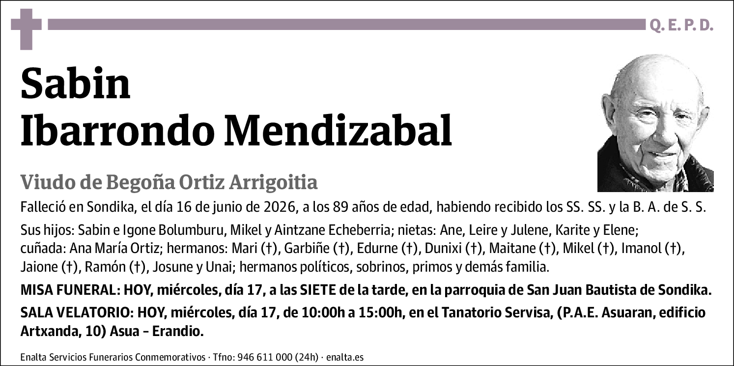 Sabin Ibarrondo Mendizabal