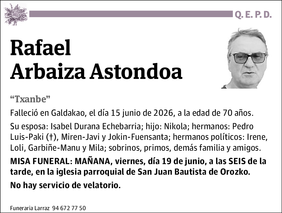 Rafael Arbaiza Astondoa