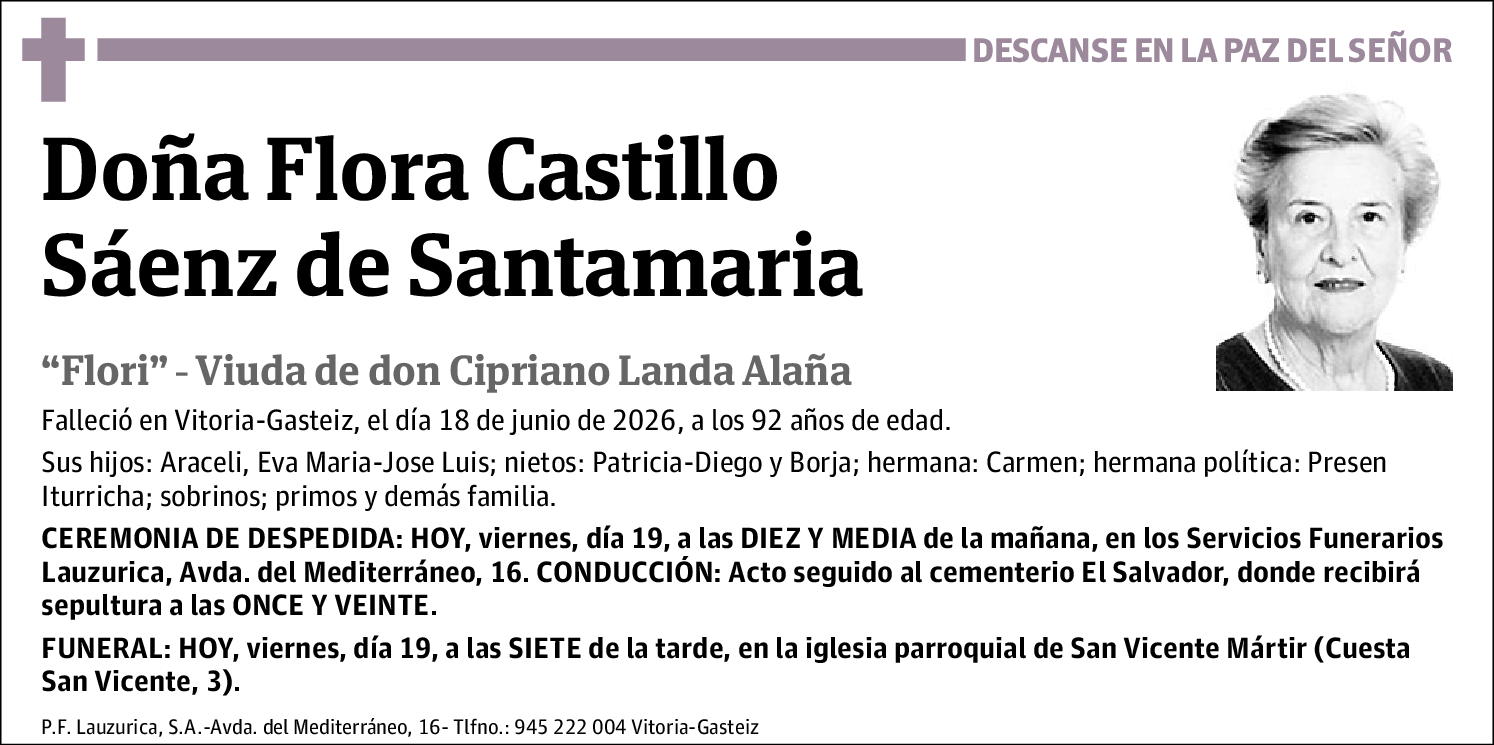 Flora Castillo Sáenz de Santamaría