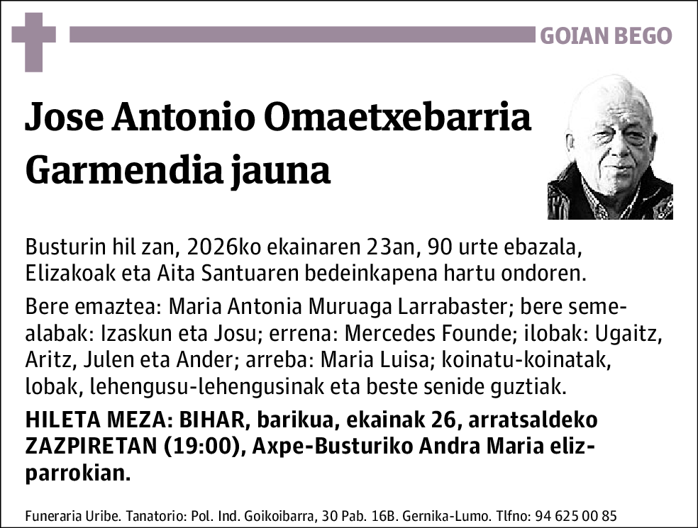 Jose Antonio Omaetxebarria Garmendia