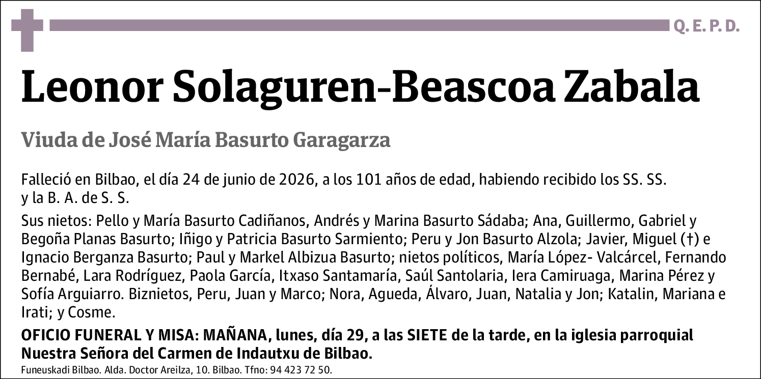 Leonor Solaguren-Beascoa Zabala