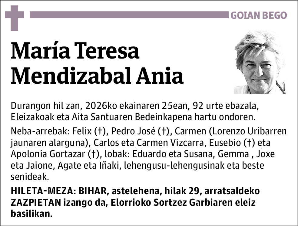 María Teresa Mendizabal Ania