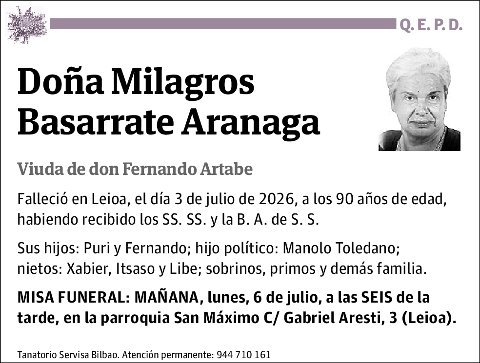 Milagros Basarrate Aranaga