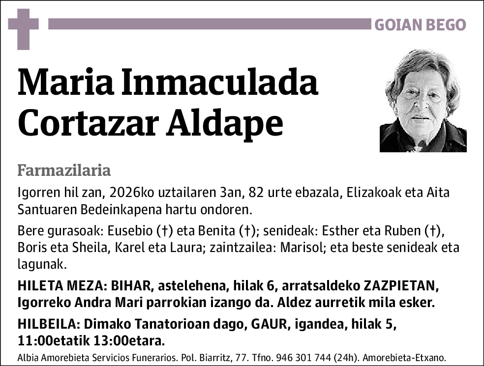 Maria Inmaculada Cortazar Aldape