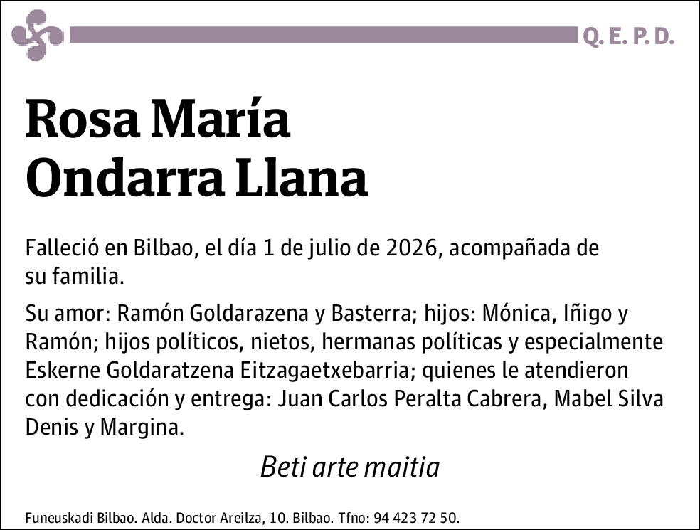 Rosa María Ondarra Llana