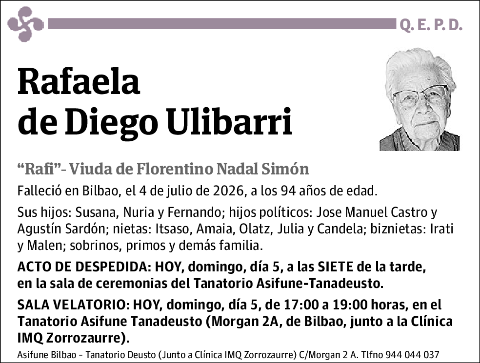 Rafaela De Diego Ulibarri
