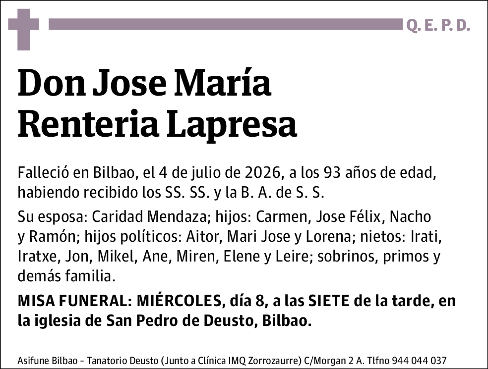 Jose María Renteria Lapresa
