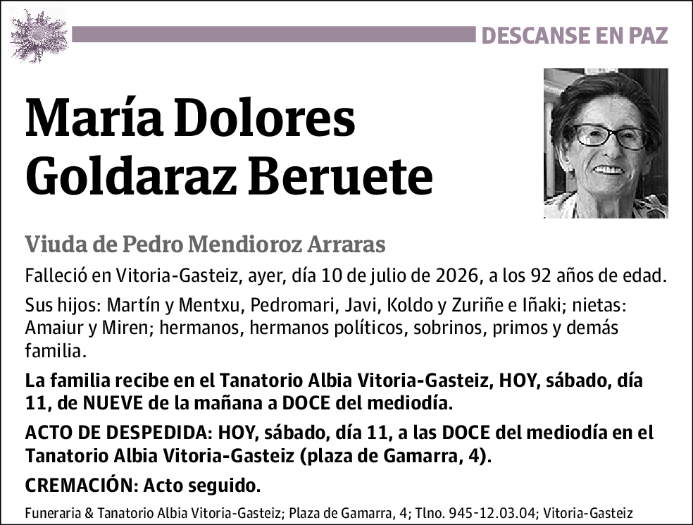 María Dolores Goldaraz Beruete