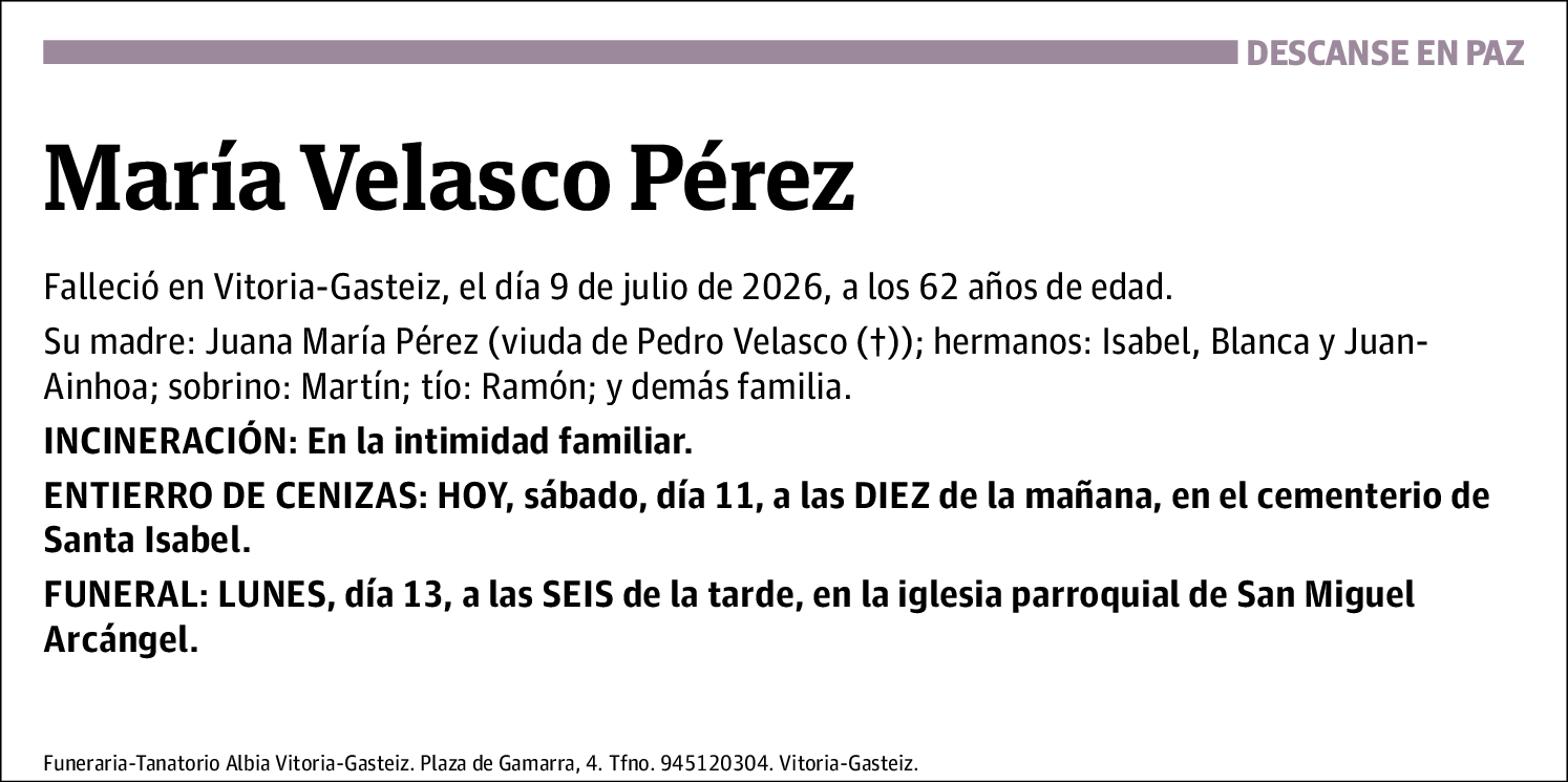 María Velasco Pérez