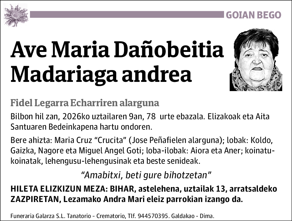 Ave Maria Dañobeitia Madariaga