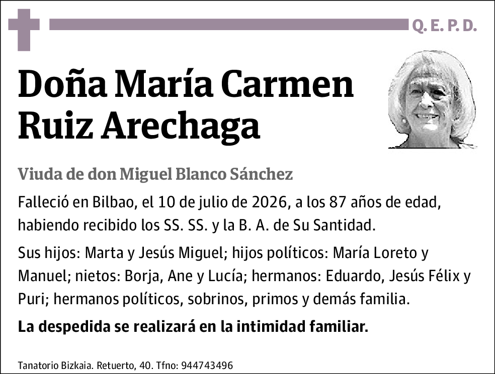 María Carmen Ruiz Arechaga