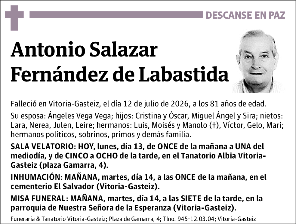 Antonio Salazar Fernández de Labastida