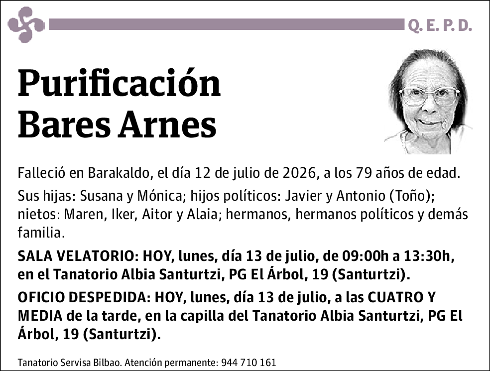 Purificación Bares Arnes