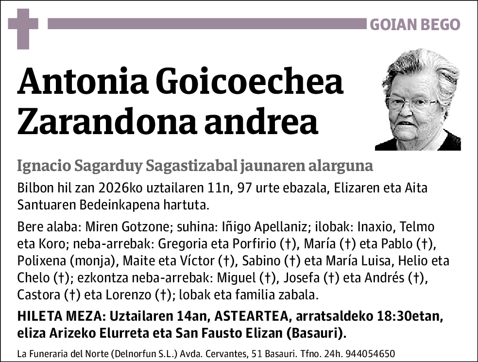 Antonia Goicoechea Zarandona