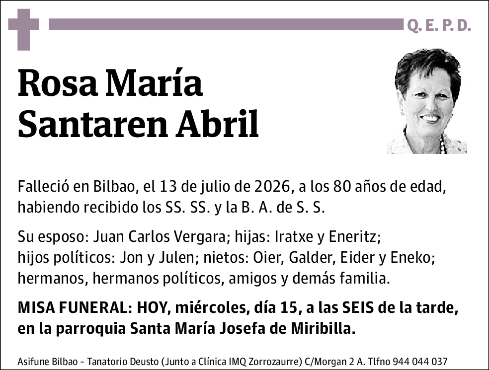 Rosa María Santaren Abril