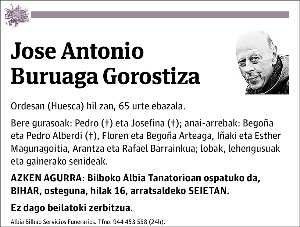 Jose Antonio Buruaga Gorostiza