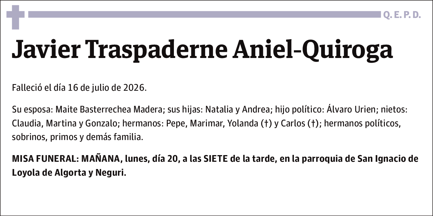 Javier Traspaderne Aniel-Quiroga