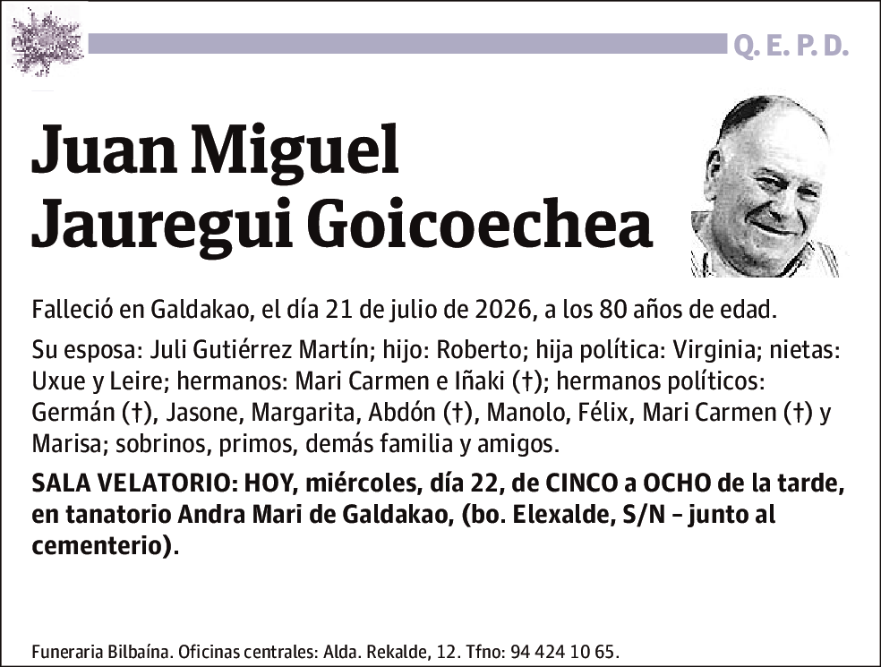 Juan Miguel Jauregui Goicoechea