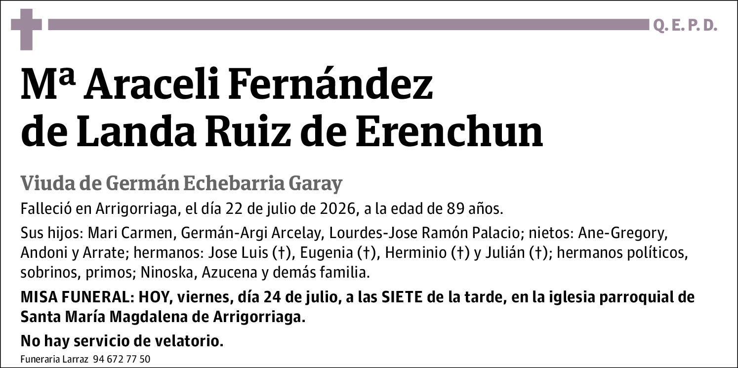 María Araceli Fernández de Landa Ruiz de Erenchun
