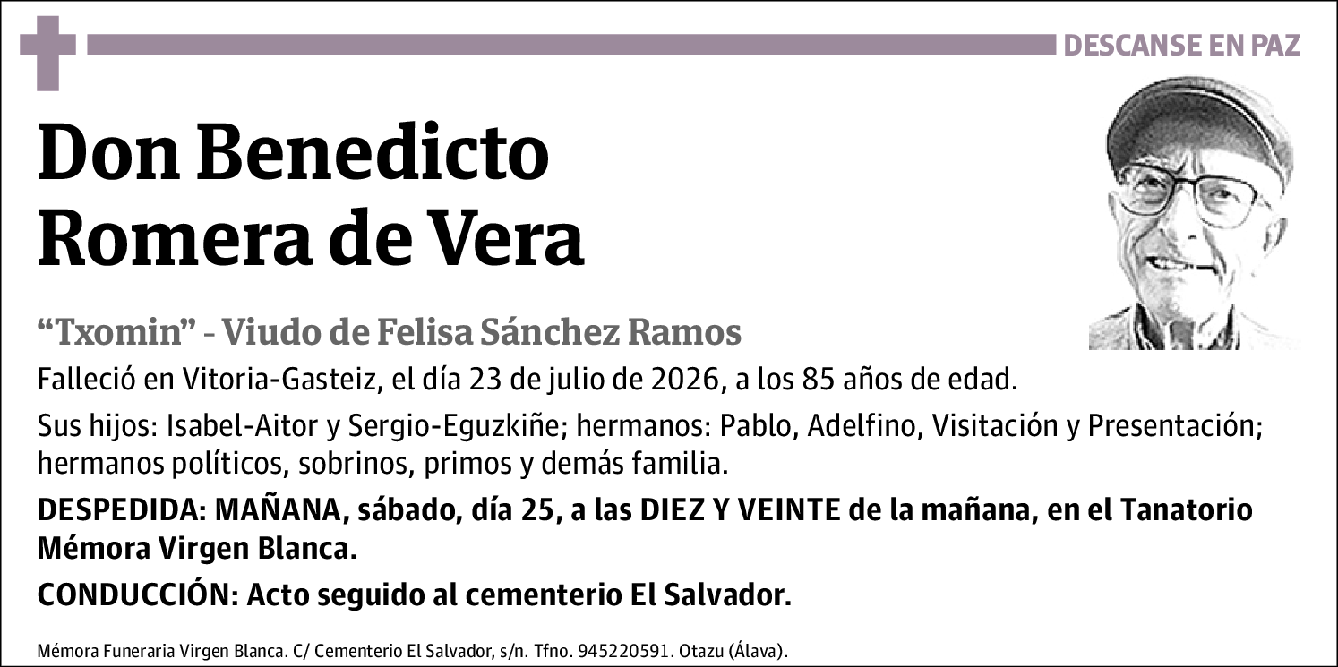 Benedicto Romera De Vera