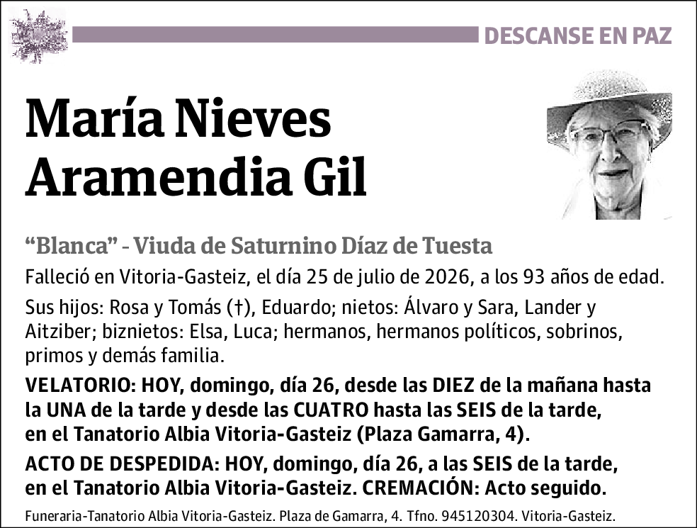 María Nieves Aramendia Gil
