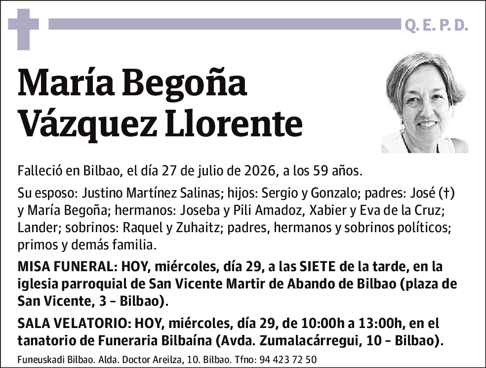 María Begoña Vázquez Llorente