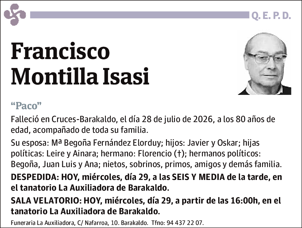 Francisco Montilla Isasi