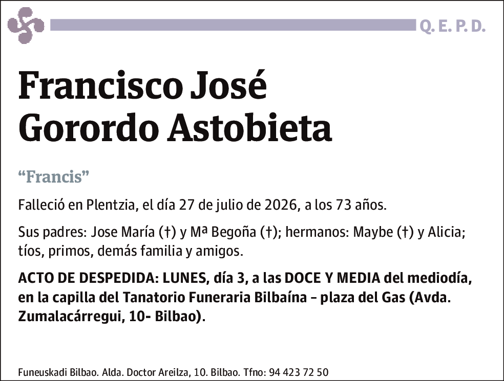 Francisco José Gorordo Astobieta