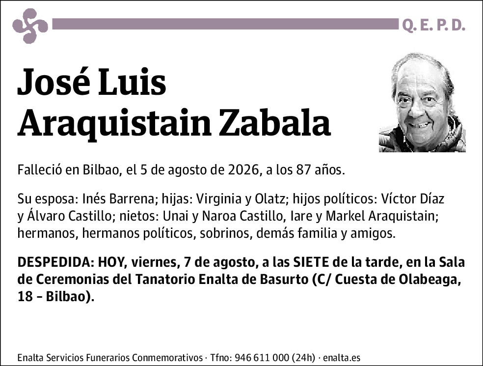 José Luis Araquistain Zabala