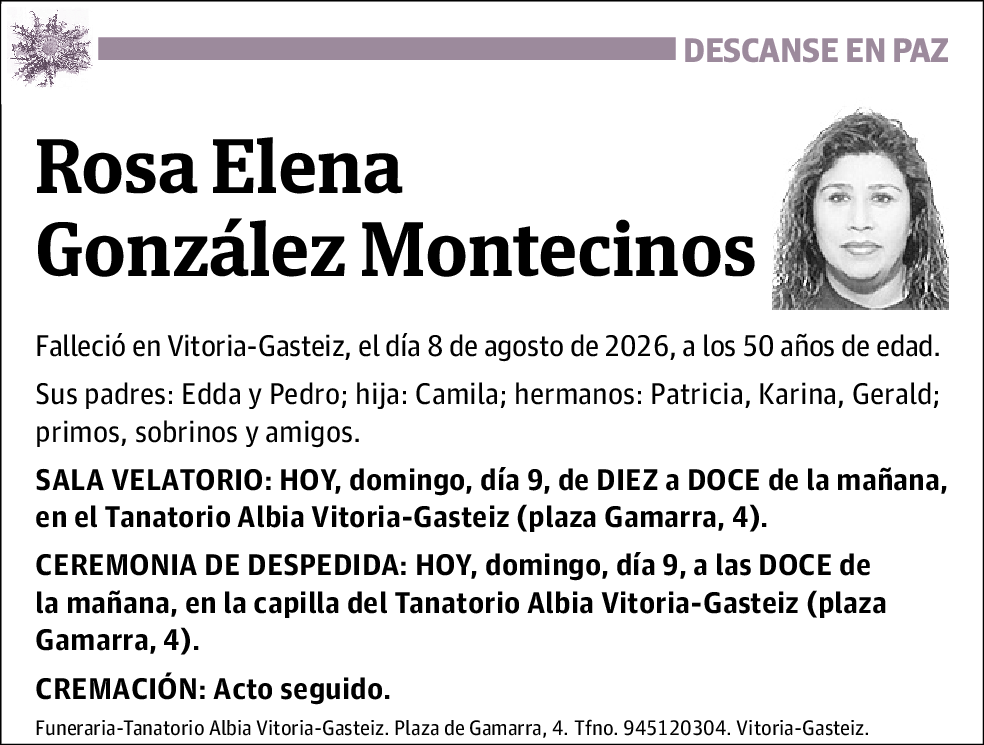 Rosa Elena Gonzalez Montecinos