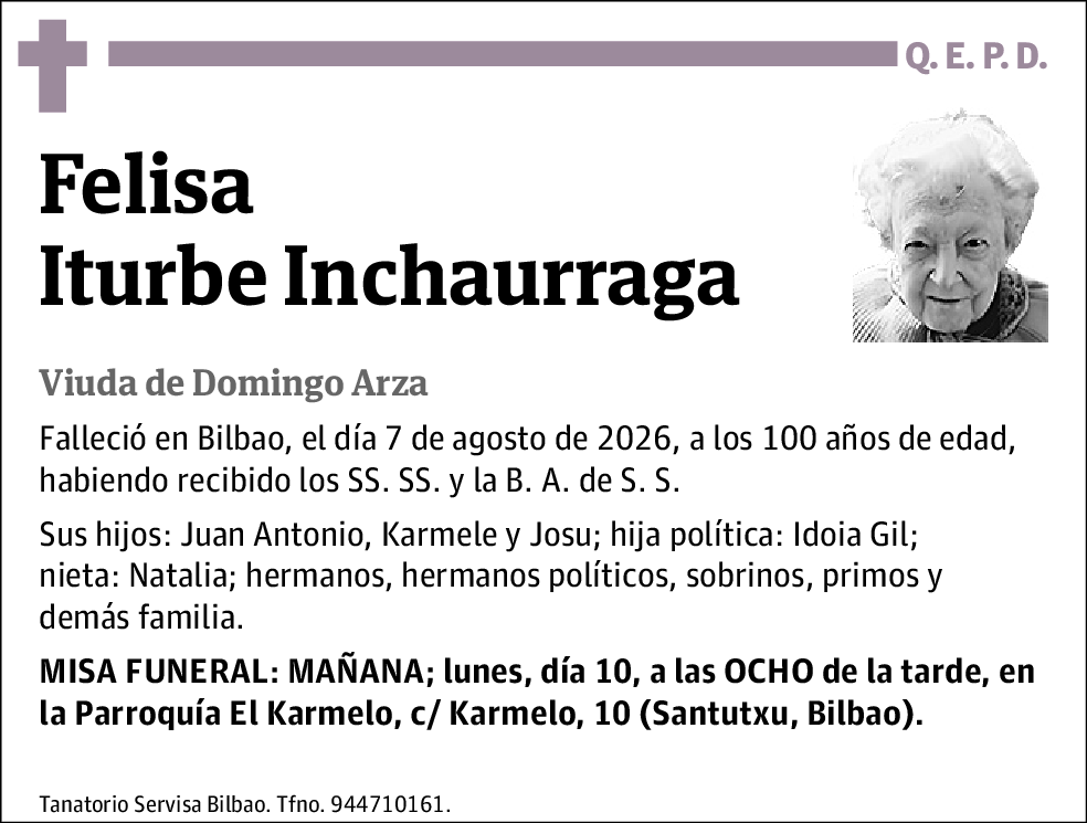 Felisa Iturbe Inchaurraga