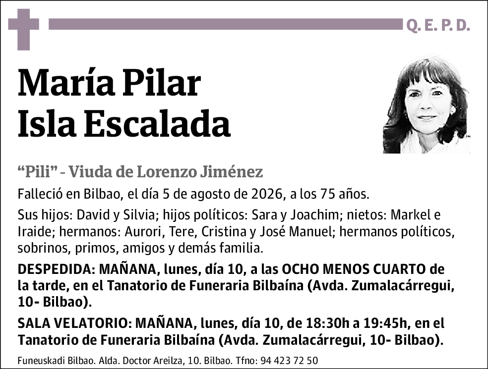 María Pilar Isla Escalada