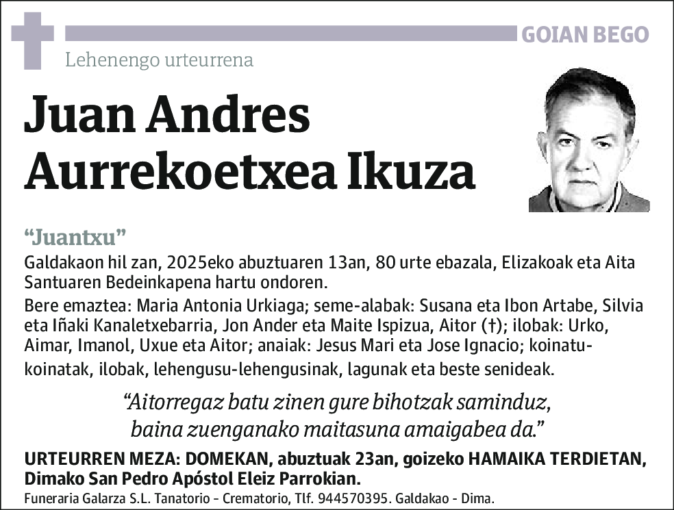 Juan Andrés Aurrecoechea Ikuza