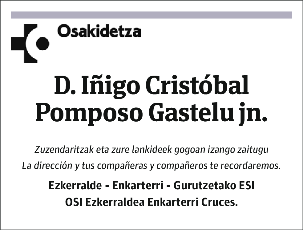 Iñigo Cristóbal Pomposo Gaztelu