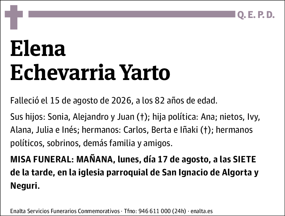 Elena Echevarria Yarto