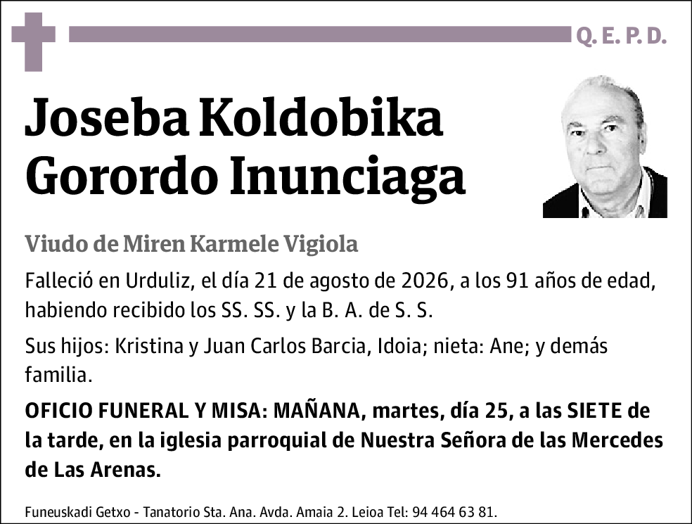 Joseba Koldobika Gorordo Inunciaga