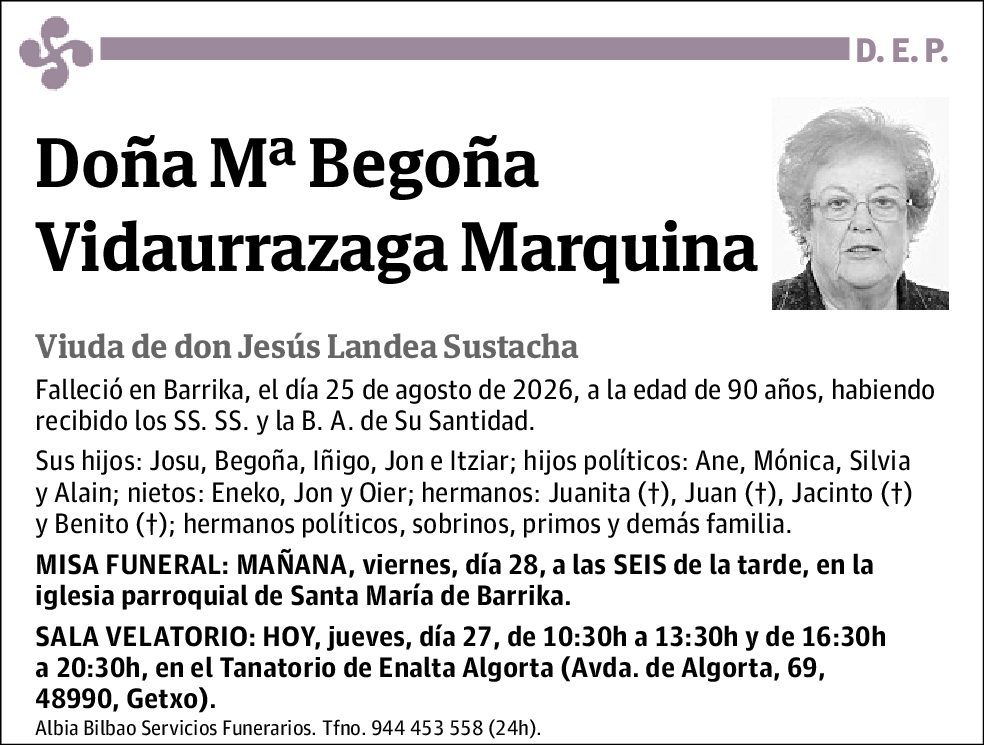 Mª Begoña Vidaurrazaga Marquina