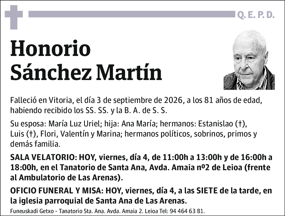 Honorio Sánchez Martín