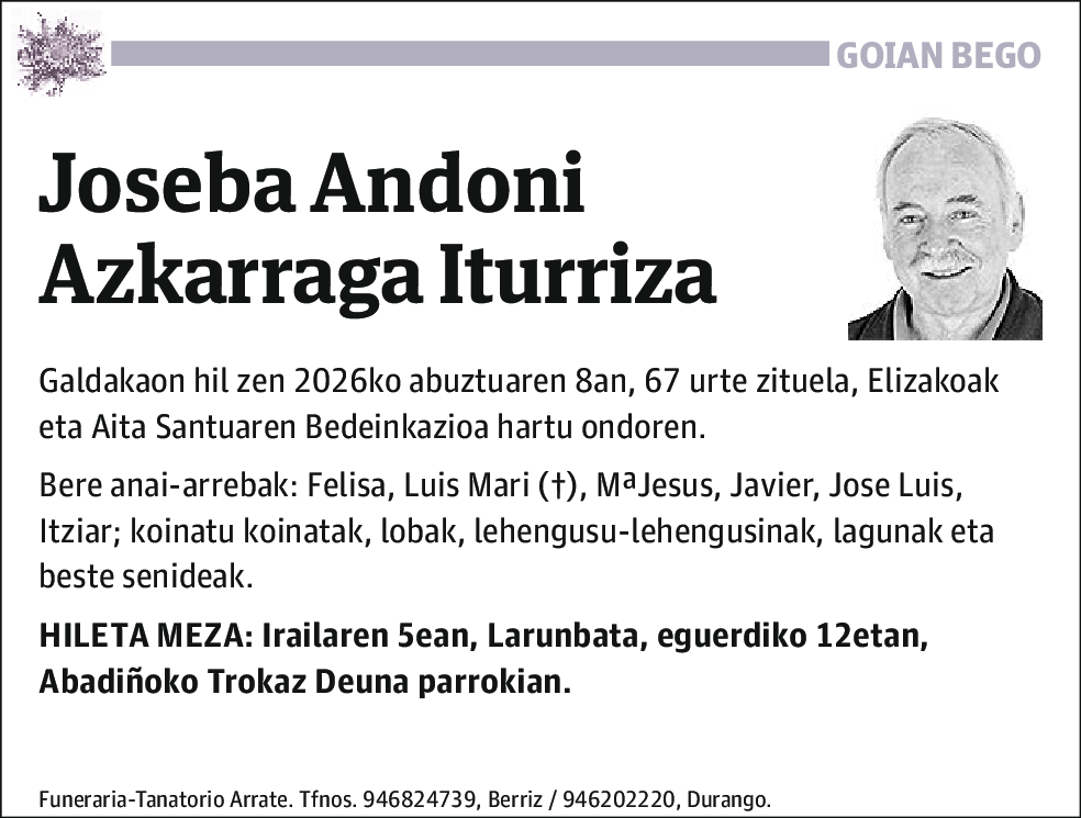 Joseba Andoni Azkarraga Iturriza