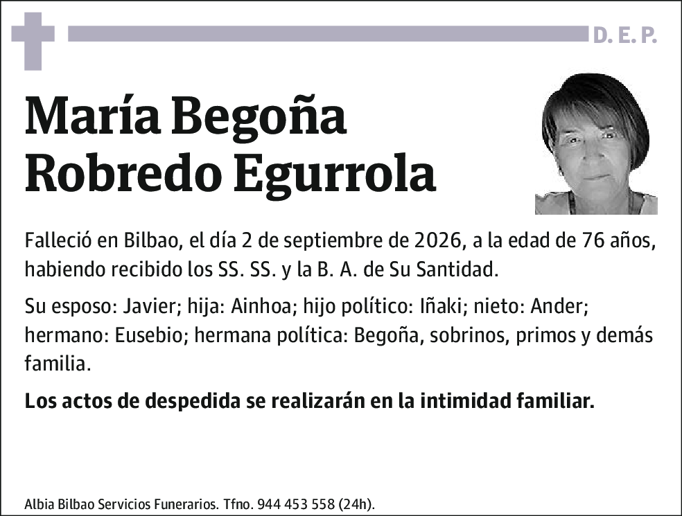 María Begoña Robredo Egurrola
