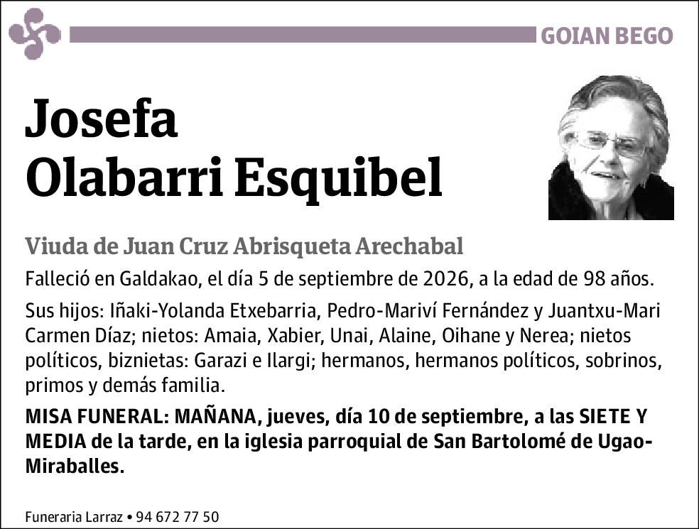 Josefa Olabarri Esquivel