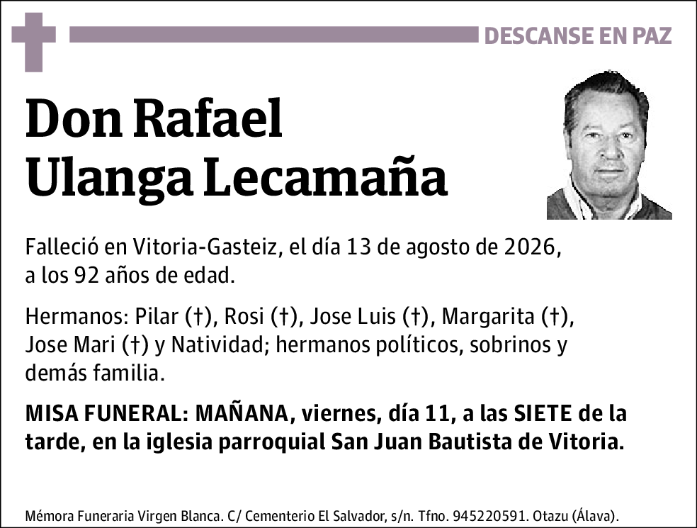 Rafael Ulanga Lecamaña