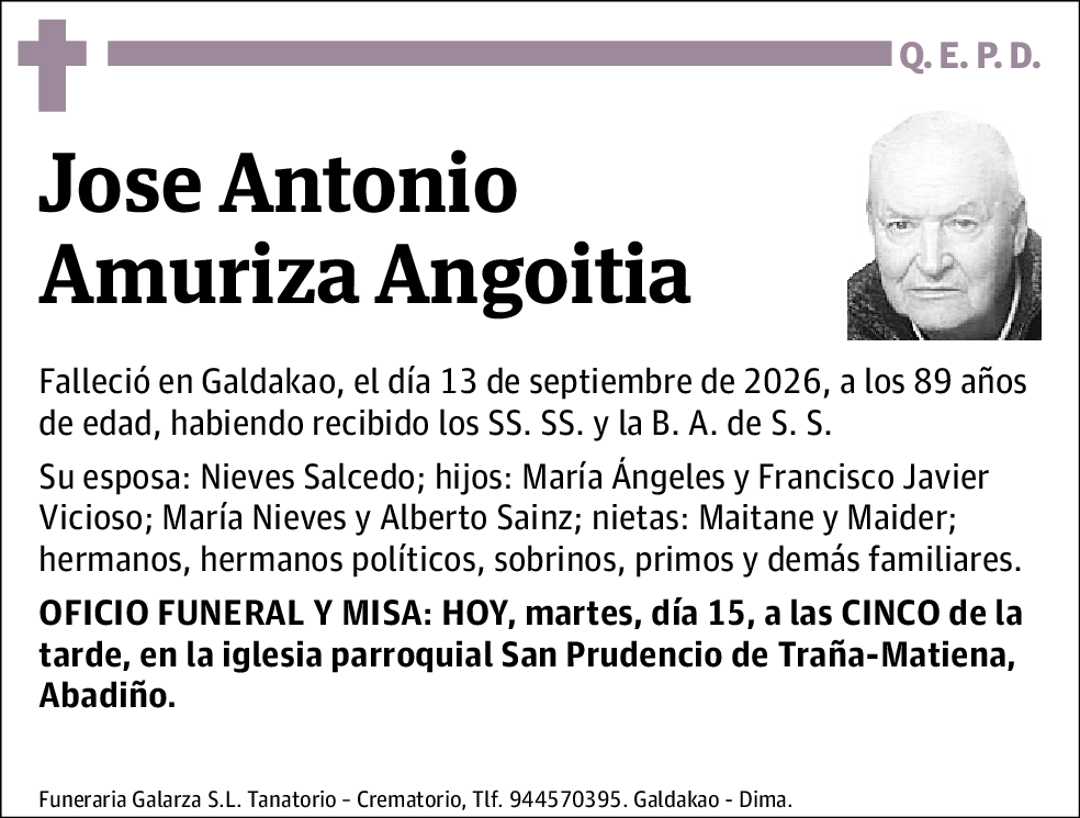 Jose Antonio Amuriza Angoitia