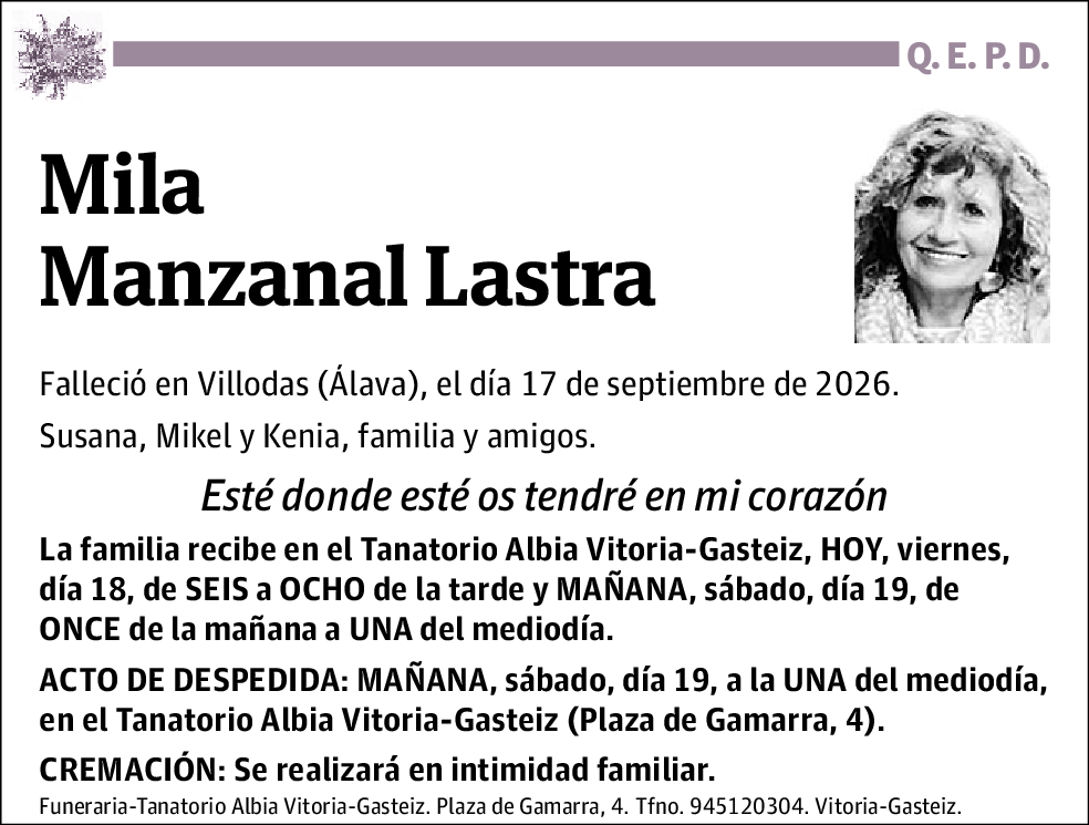 Mila Manzanal Lastra
