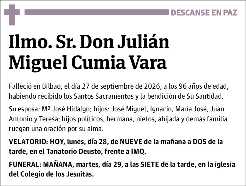 Julián Miguel Cumia Vara
