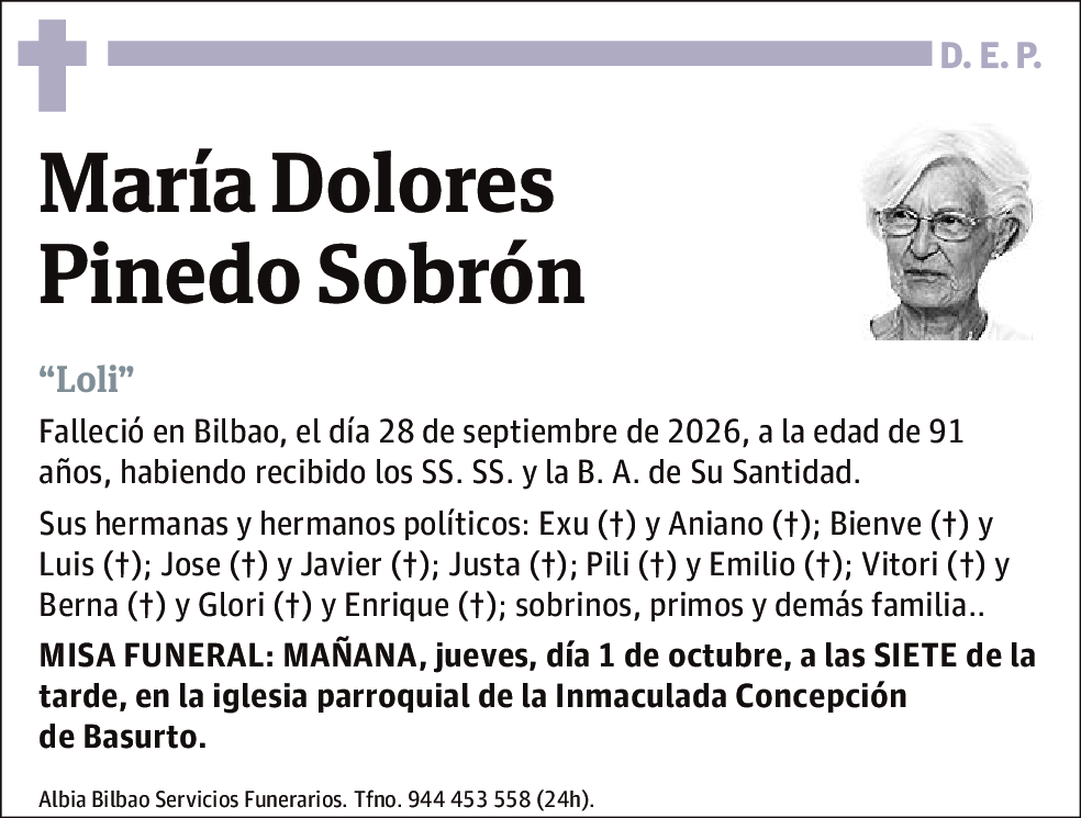 María Dolores Pinedo Sobrón